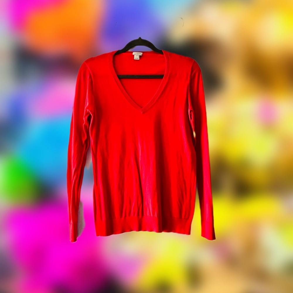 JCREW WATERMELON RED SWEATER SIZE M